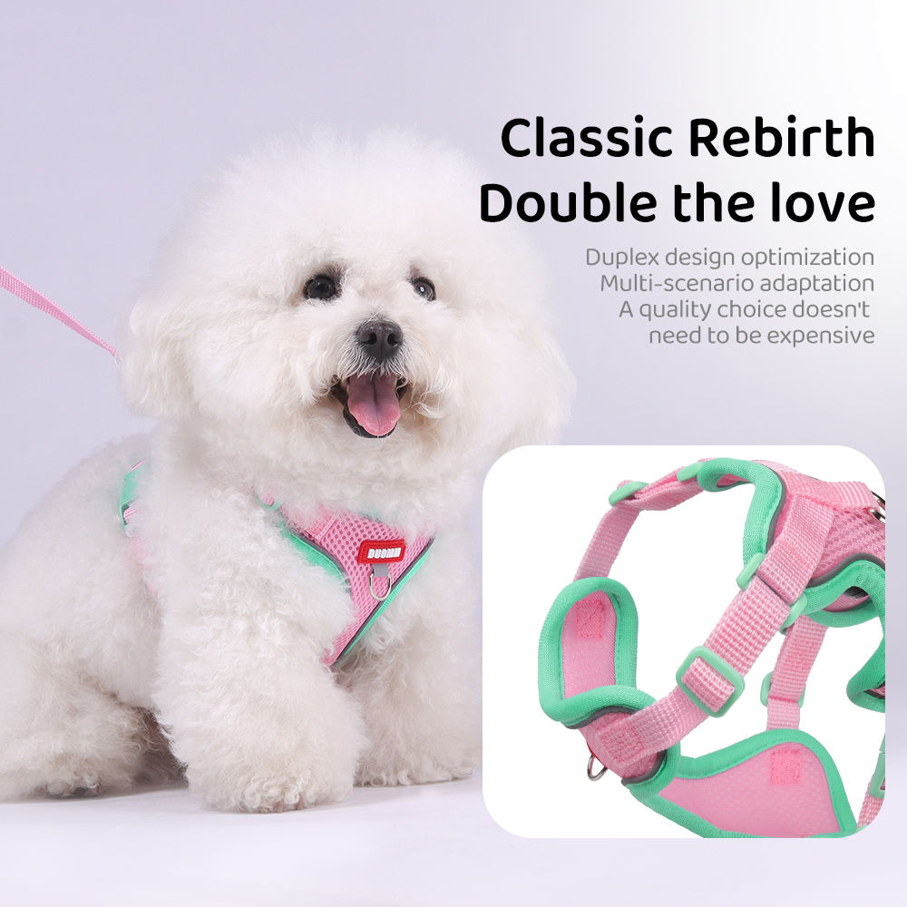 New pet harness and anti-escape dog leash set for outdoor use