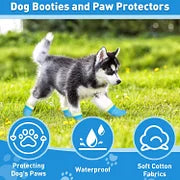 4Pcs Dog Booties and Paw Protectors, Anti-Slip Waterproof Dog Sock