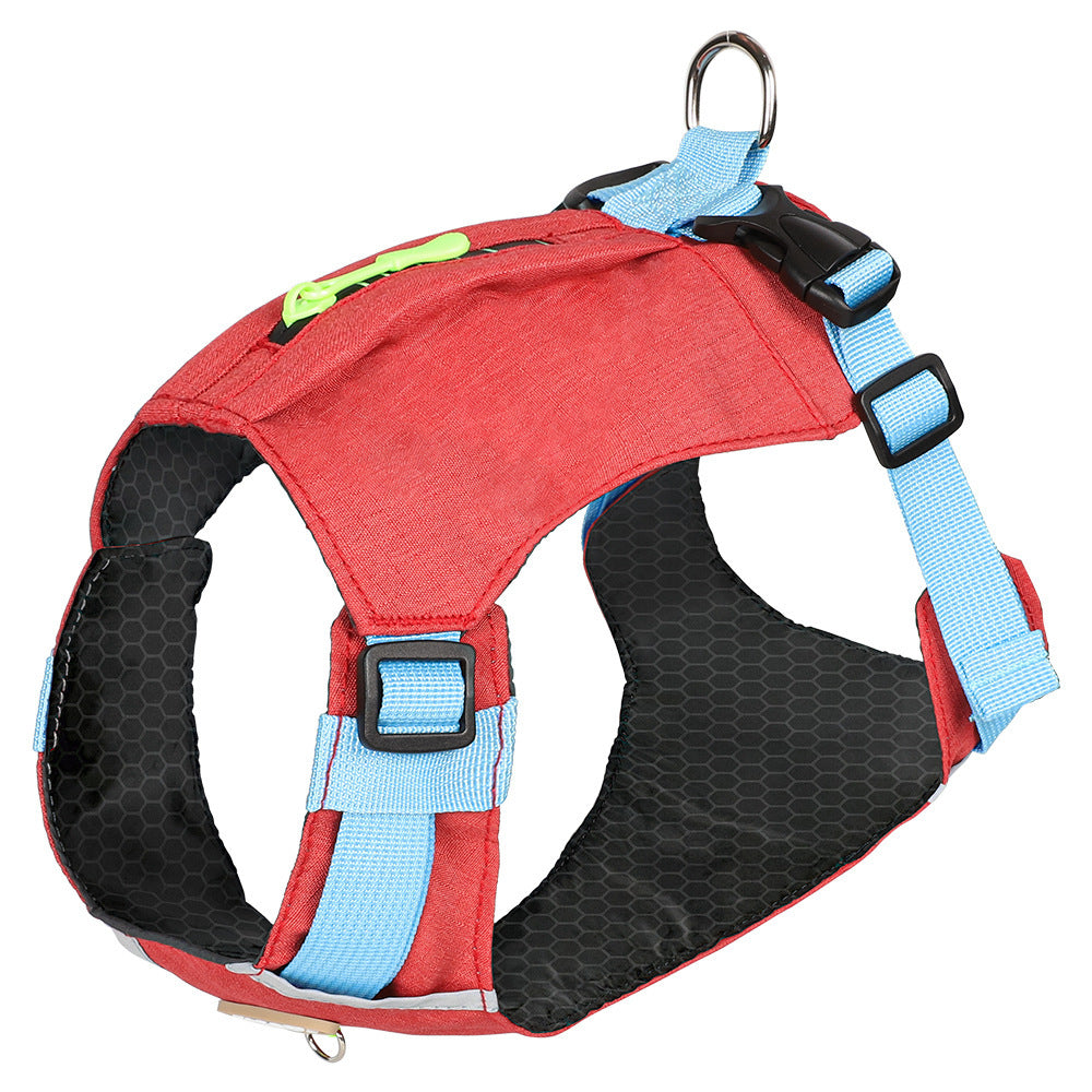 Lightweight pet harness with reflective strips + a free small night light