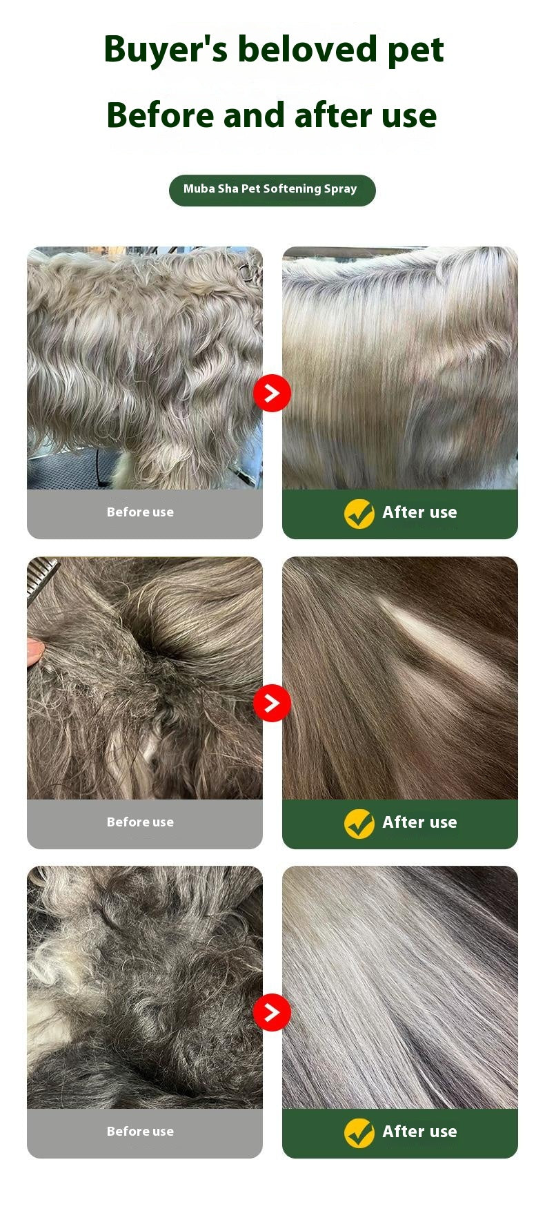 Conditioning spray for both dogs and cats