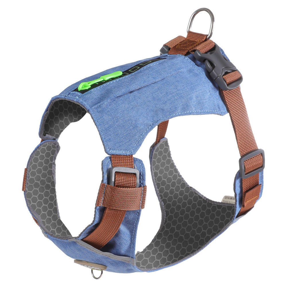 Lightweight pet harness with reflective strips + a free small night light