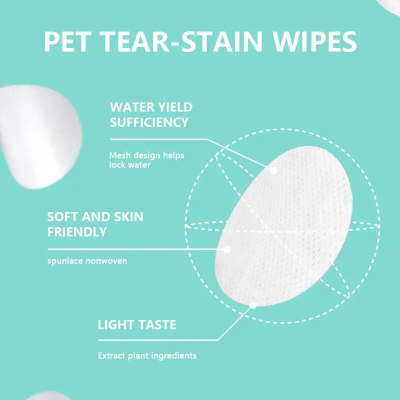130pcs Pet Cleaning Tear Marks Wipe