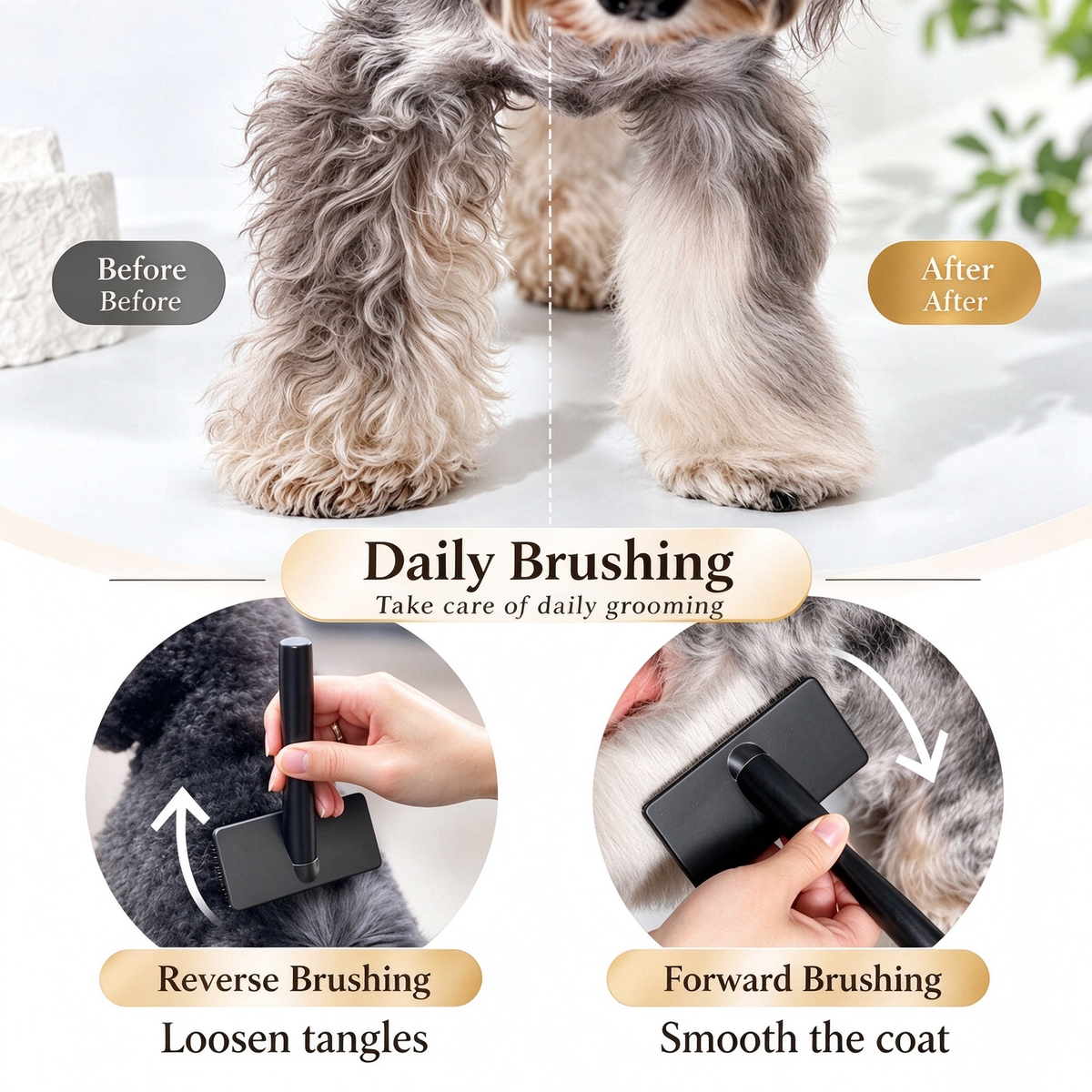 Pet Slicker Brush for Dogs and Cats – Choose from 3 Types: Hard Pin, Soft Pin, or Mini