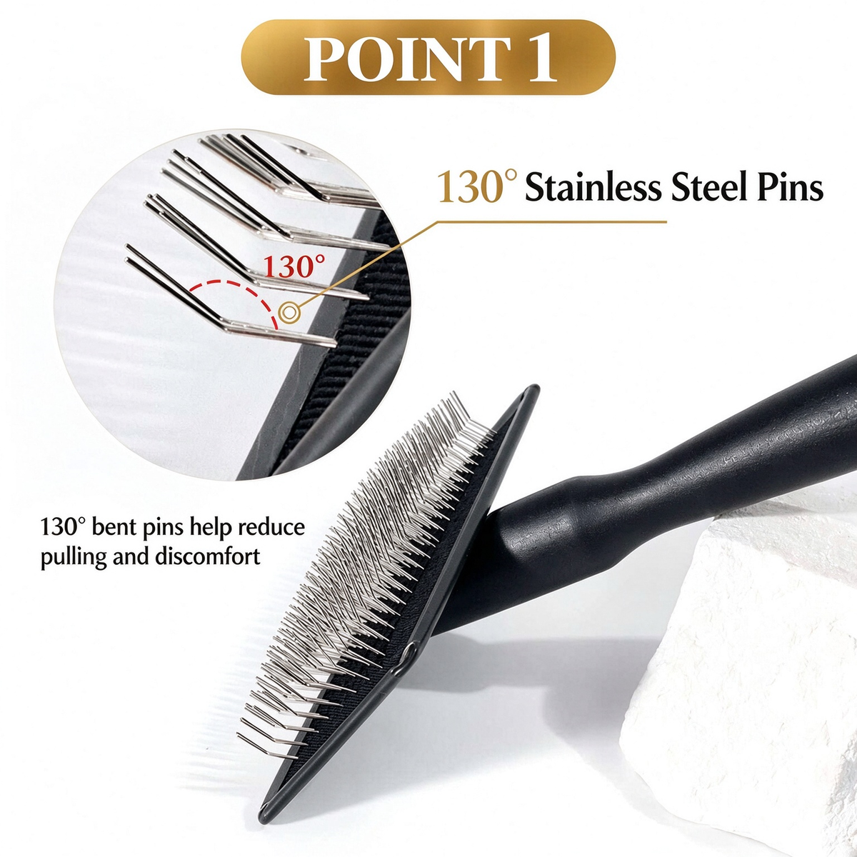 Pet Slicker Brush for Dogs and Cats – Choose from 3 Types: Hard Pin, Soft Pin, or Mini