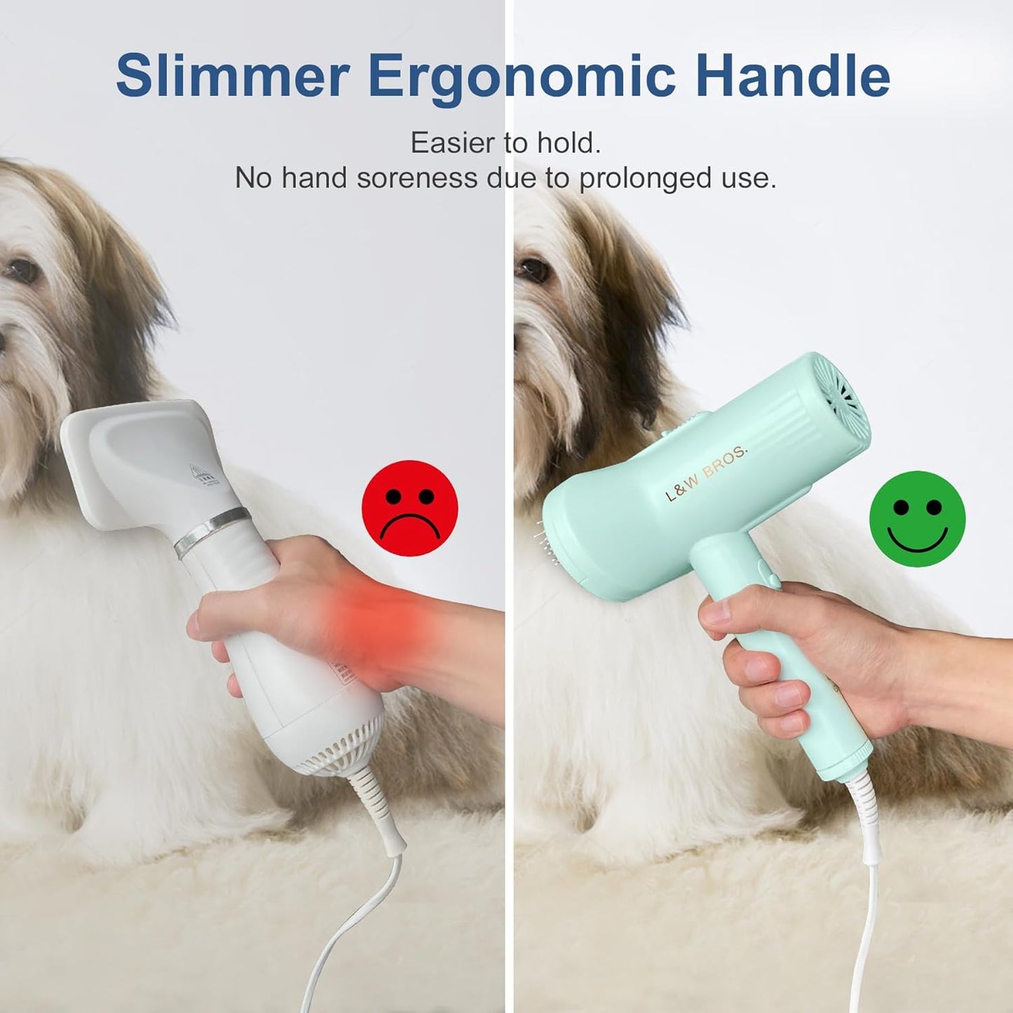 2-in 1 Overheating Protection Low Noise Dryer for Small Dogs