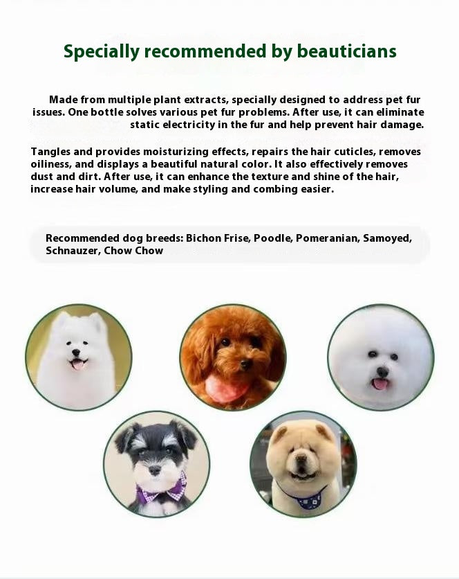 Conditioning spray for both dogs and cats