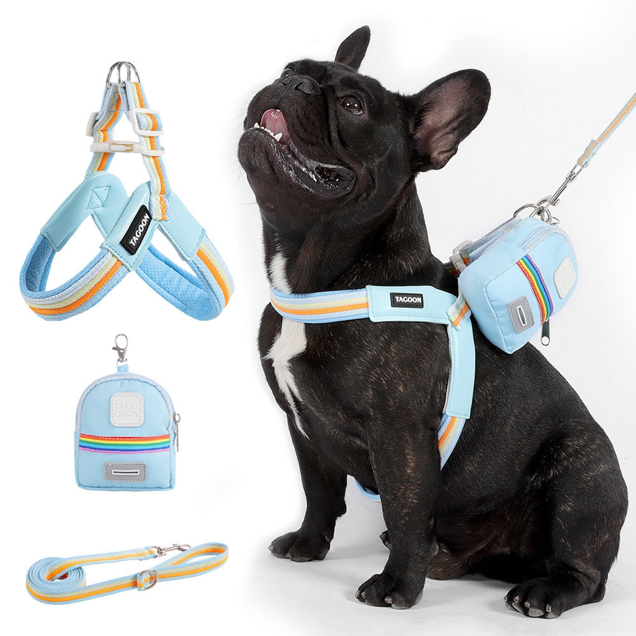 8206.V - shaped Rainbow Harness for Small and Medium - sized Dogs