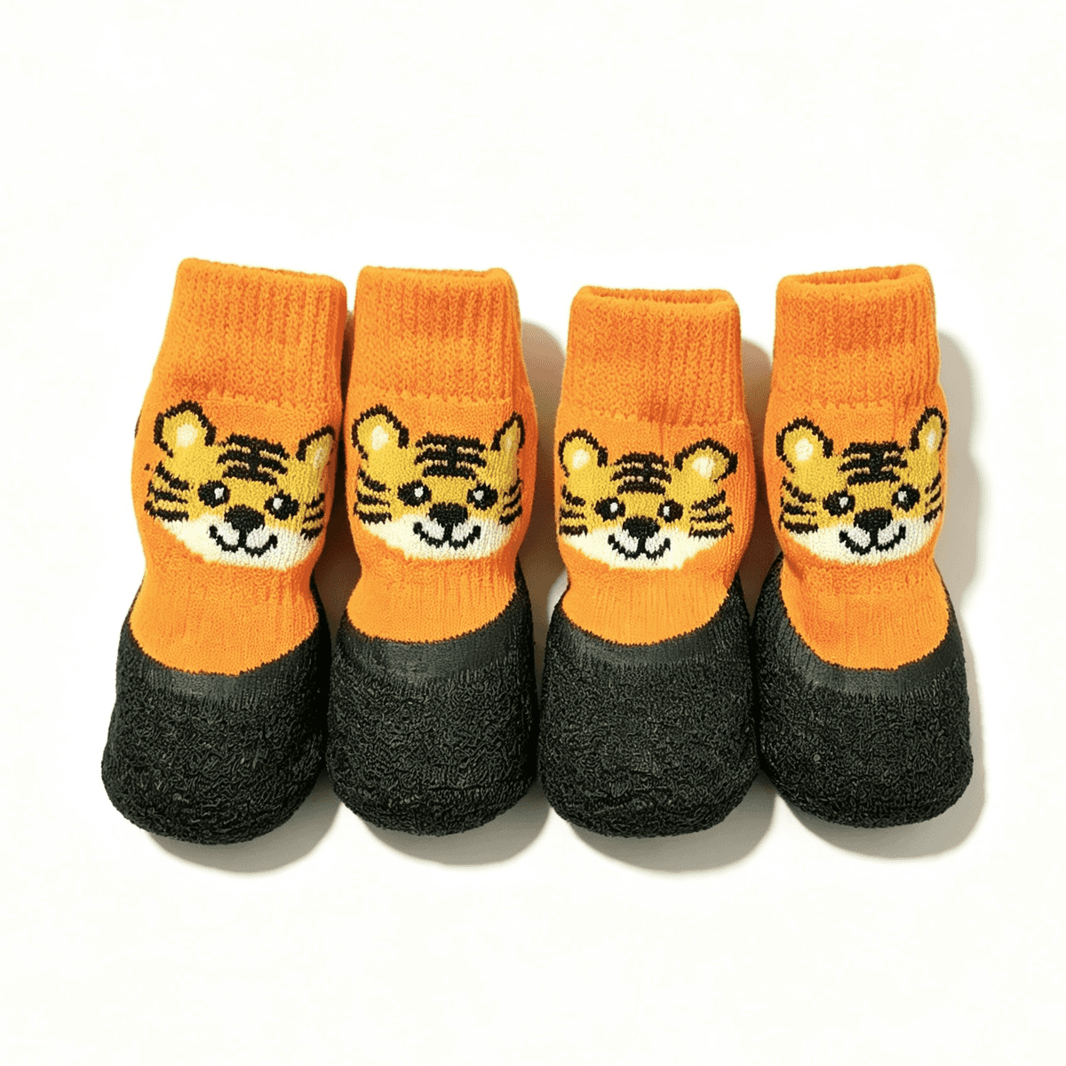 Non-Slip Dog Socks with Rubber Soles, Cute Cartoon Knit Pet Shoes for Small Dogs, Soft Paw Protection for Indoor Floors