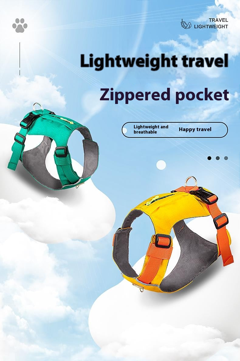 Lightweight pet harness with reflective strips + a free small night light