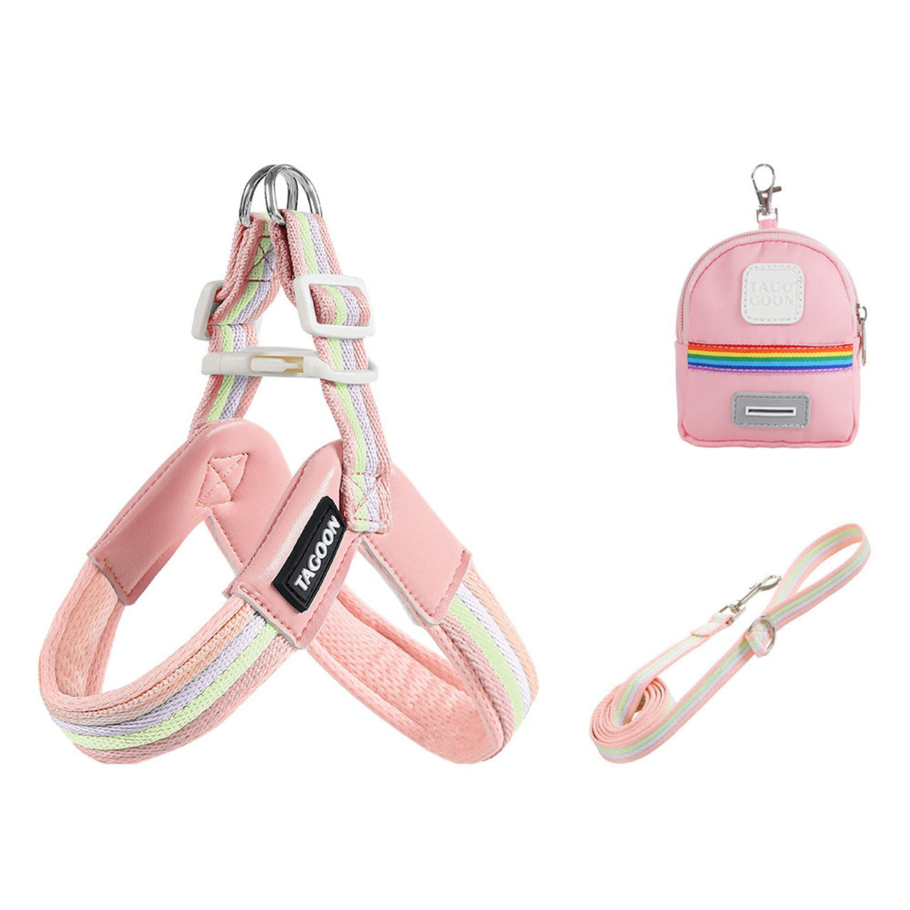 8206.V - shaped Rainbow Harness for Small and Medium - sized Dogs