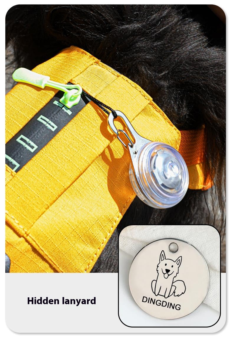 Lightweight pet harness with reflective strips + a free small night light
