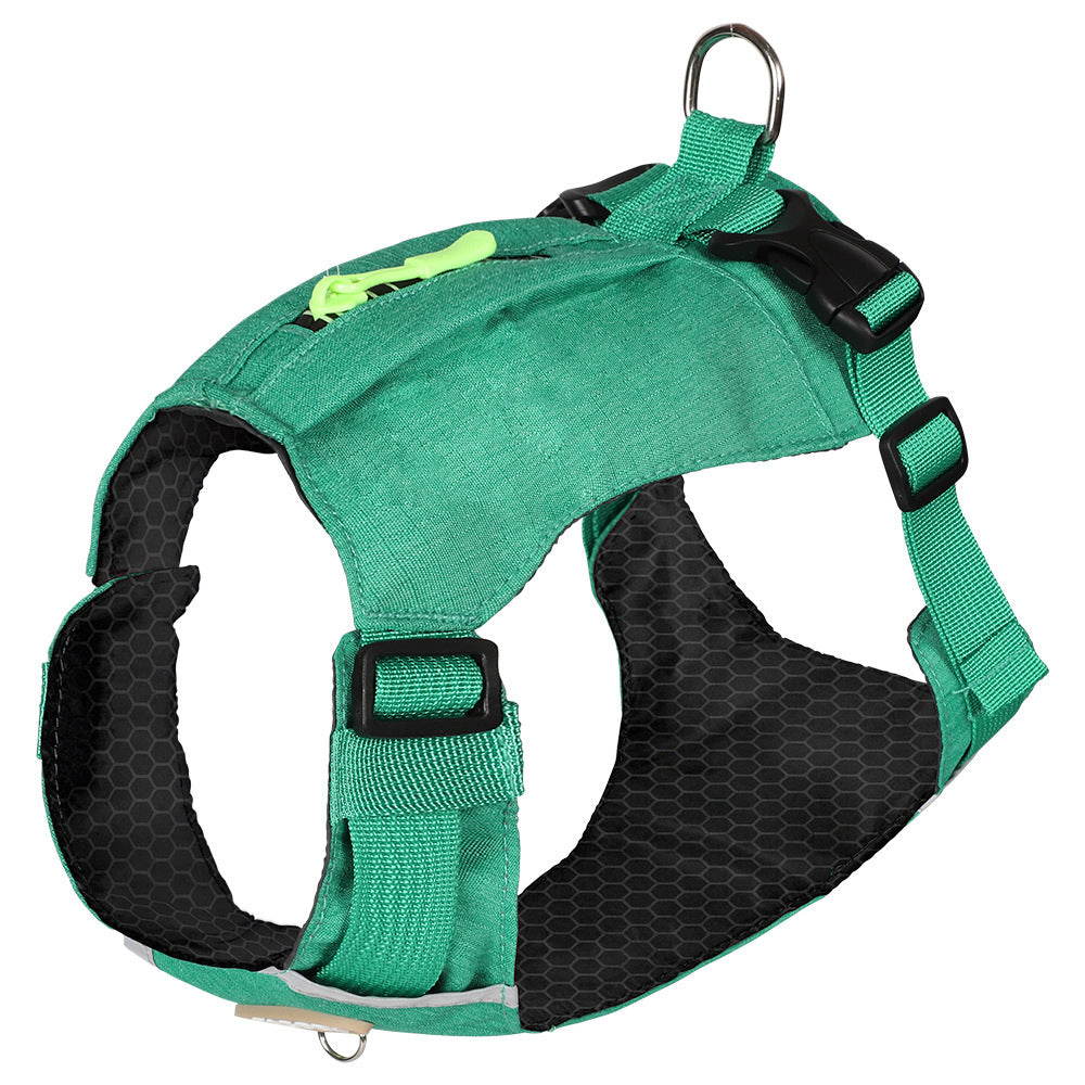 Lightweight pet harness with reflective strips + a free small night light