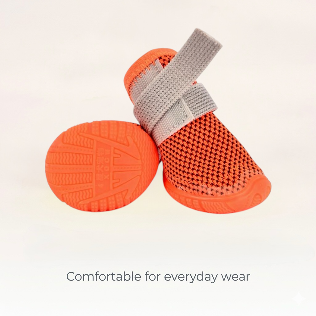 Breathable Dog Shoes Lightweight Anti-Slip Pet Boots All-Season Paw Protection