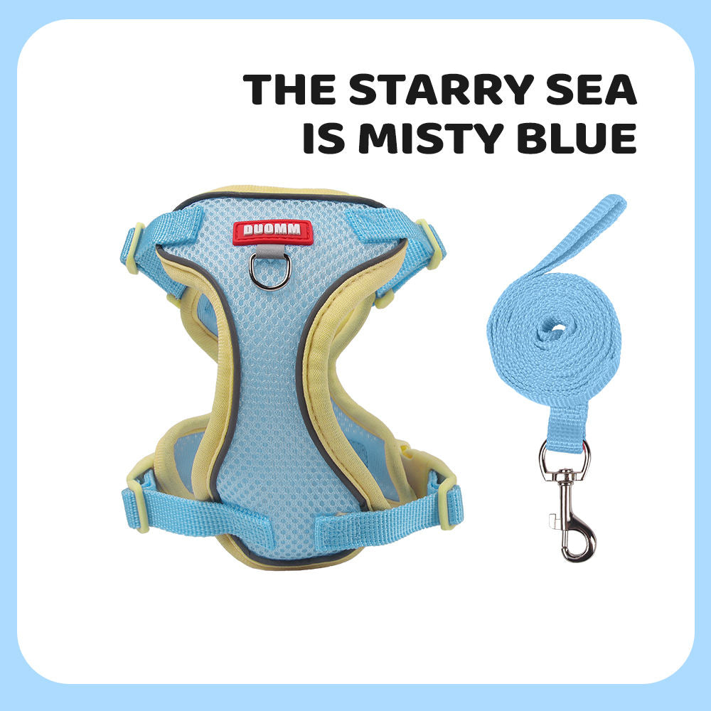 New pet harness and anti-escape dog leash set for outdoor use