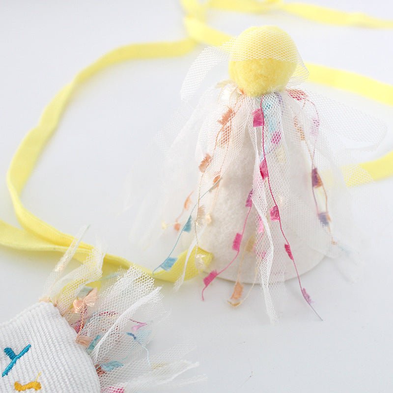 Birthday Bear Printed Bib&Hat Set