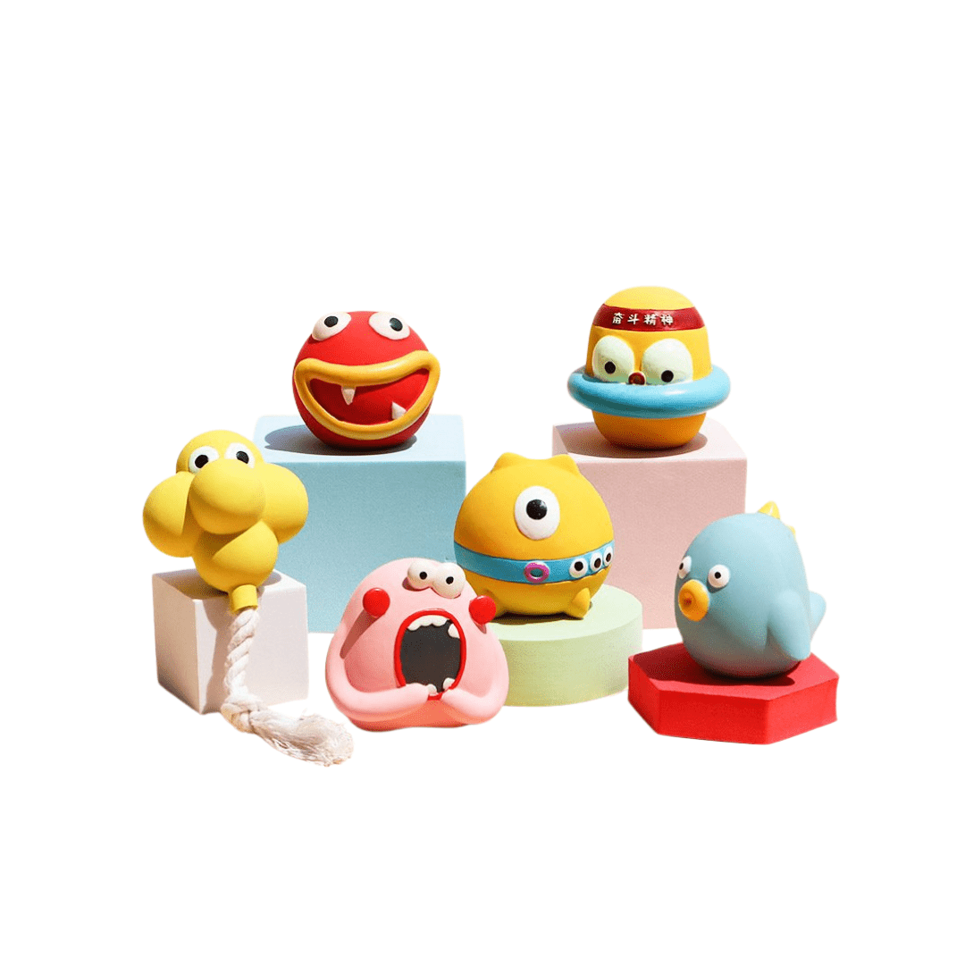 Monster Shape Natural Latex Dog Chew Toys
