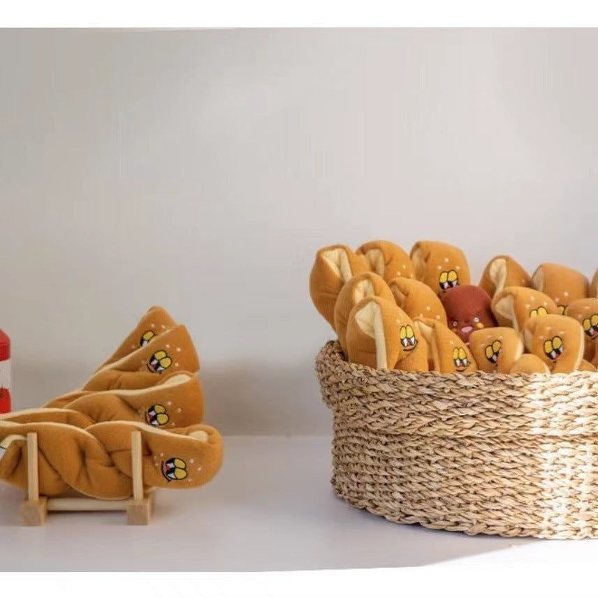 Scent-Hiding Plush Baguette toy