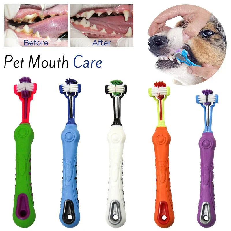 Triple Action Pet Toothbrush