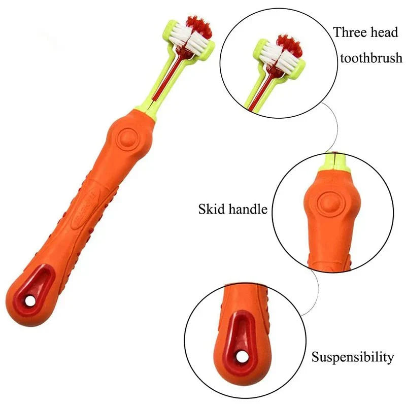 Triple Action Pet Toothbrush