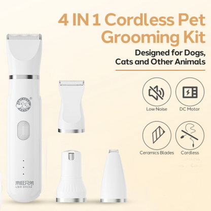 Cordless 4-in-1 Pet Grooming Kit