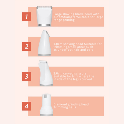 Cordless 4-in-1 Pet Grooming Kit