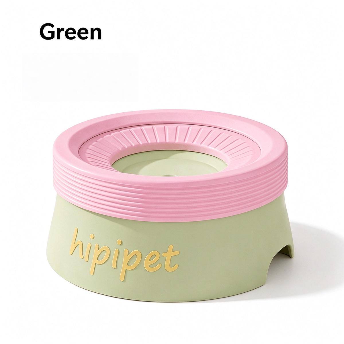 New dog bowl with a non-wetting mouth and floating water bowl