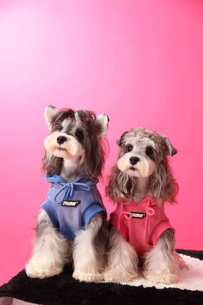 Gradient color sleeveless hooded sweatshirt for dogs