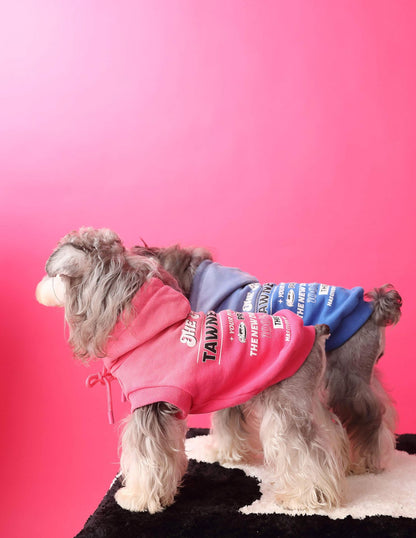 Gradient color sleeveless hooded sweatshirt for dogs