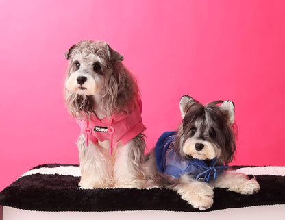 Gradient color sleeveless hooded sweatshirt for dogs