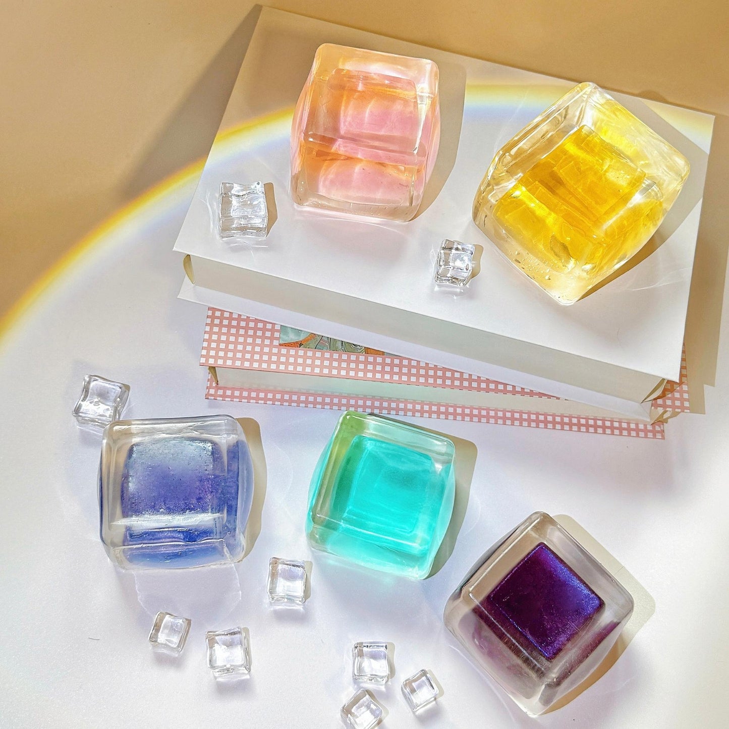 Handmade Transparent Stress Cube Toy