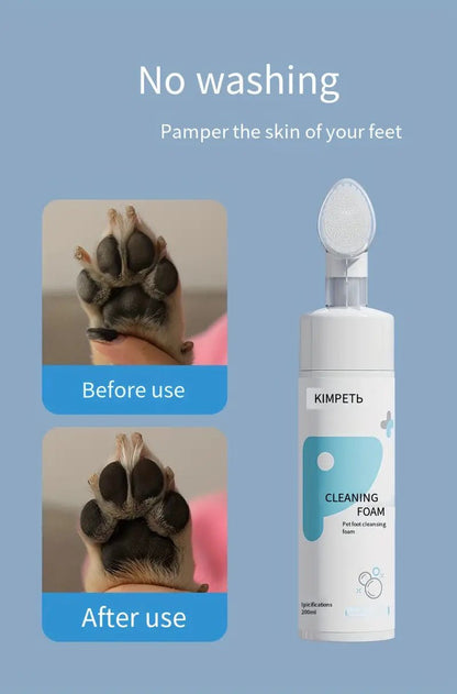 Paw Cleaner Dry Foam With Silicone Brush