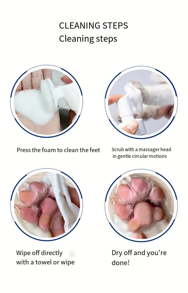 Paw Cleaner Dry Foam With Silicone Brush