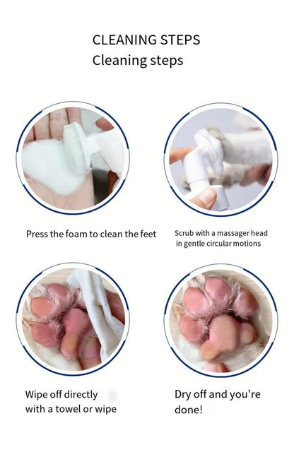 Paw Cleaner Dry Foam With Silicone Brush