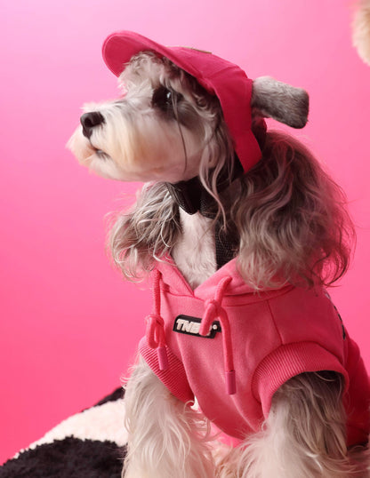 Gradient color sleeveless hooded sweatshirt for dogs