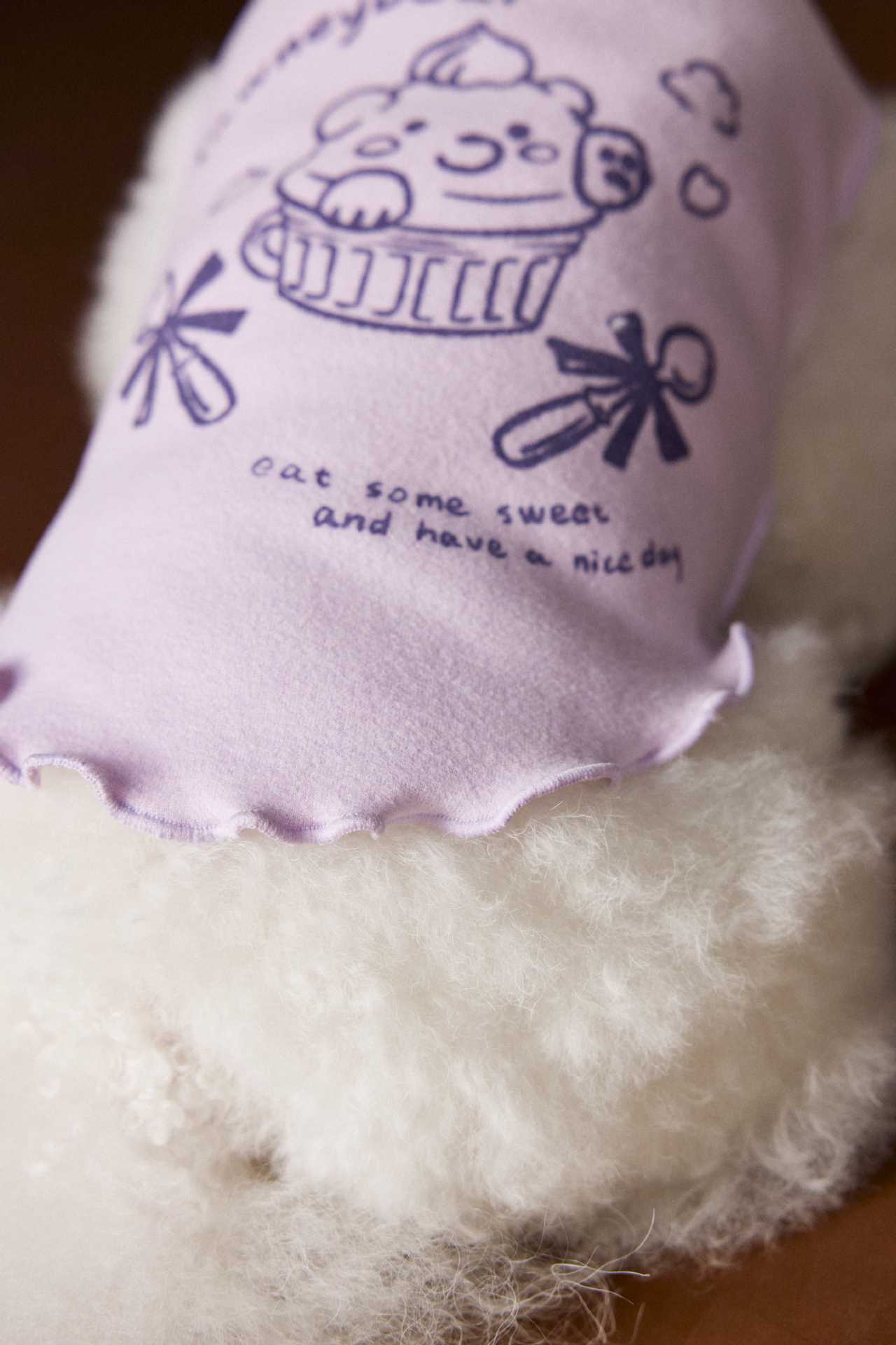 Reversible striped lace trim sleeveless vest for dogs