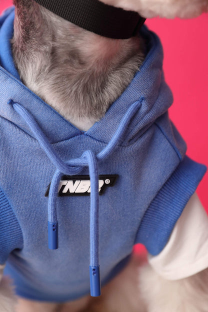 Gradient color sleeveless hooded sweatshirt for dogs