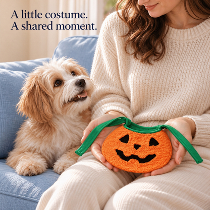 Pumpkin Tie-On Pet Costume Bib