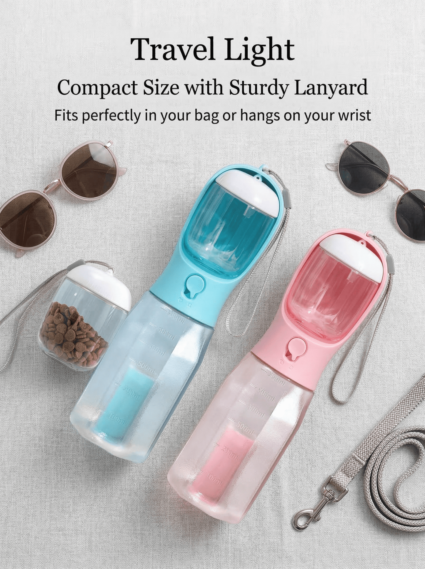 3-in-1 Portable Pet Water Bottle