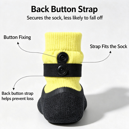 Non-Slip Dog Socks with Rubber Soles, Cute Cartoon Knit Pet Shoes for Small Dogs, Soft Paw Protection for Indoor Floors