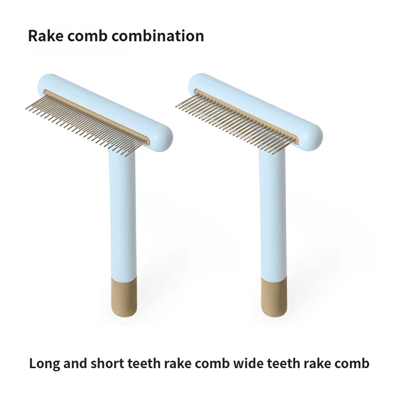 Pet Grooming Comb Set, Including Wide/Dense Pin Combs, Rake Combs, and Facial Combs, Comprehensive Care for Pet Hair 🐾