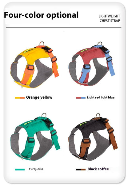 Lightweight pet harness with reflective strips + a free small night light