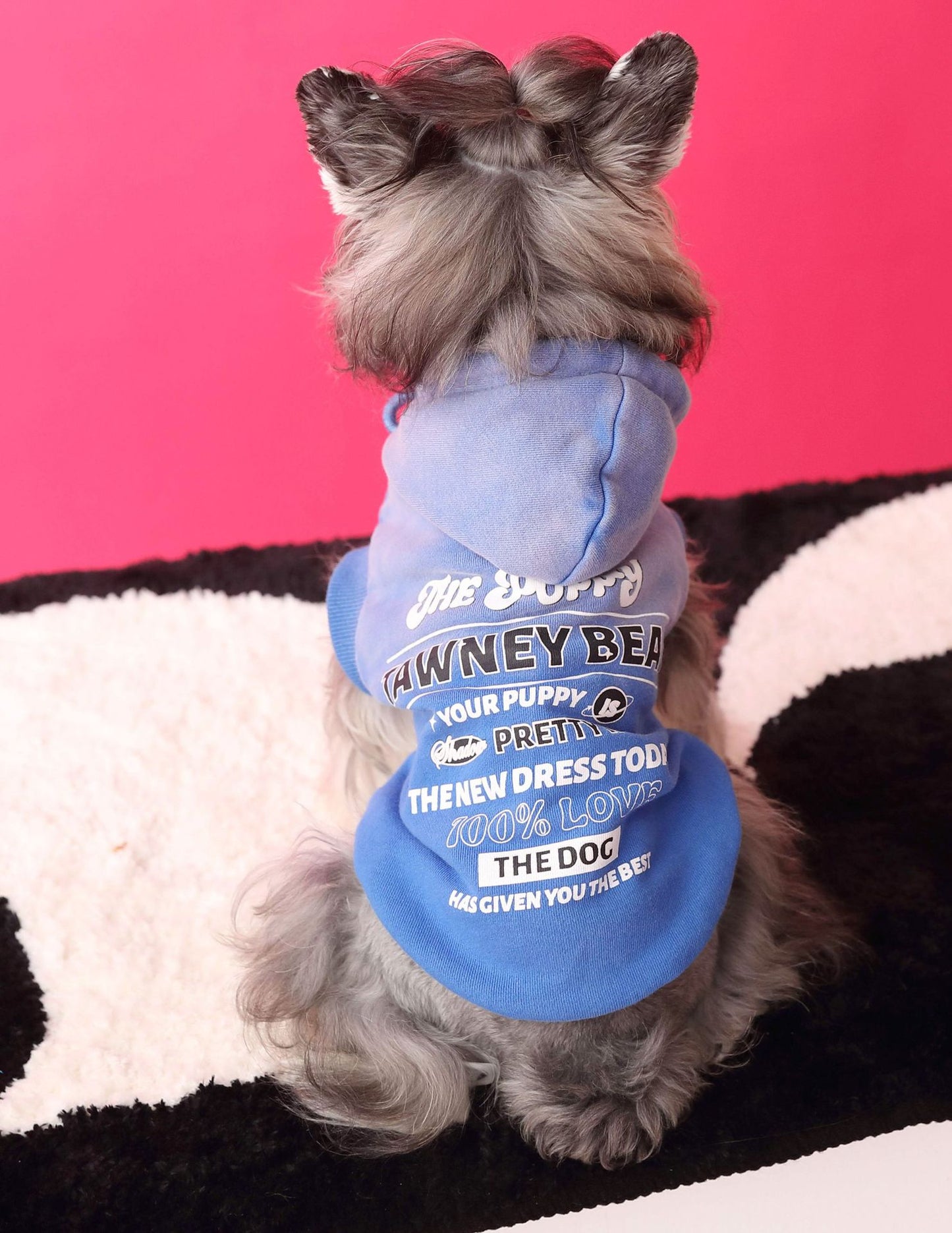 Gradient color sleeveless hooded sweatshirt for dogs