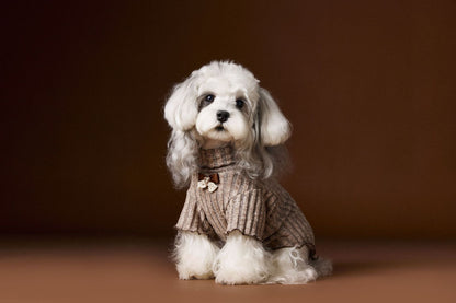 Lace - trimmed and bow - adorned undershirt for dogs