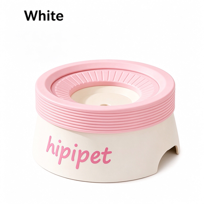 New dog bowl with a non-wetting mouth and floating water bowl