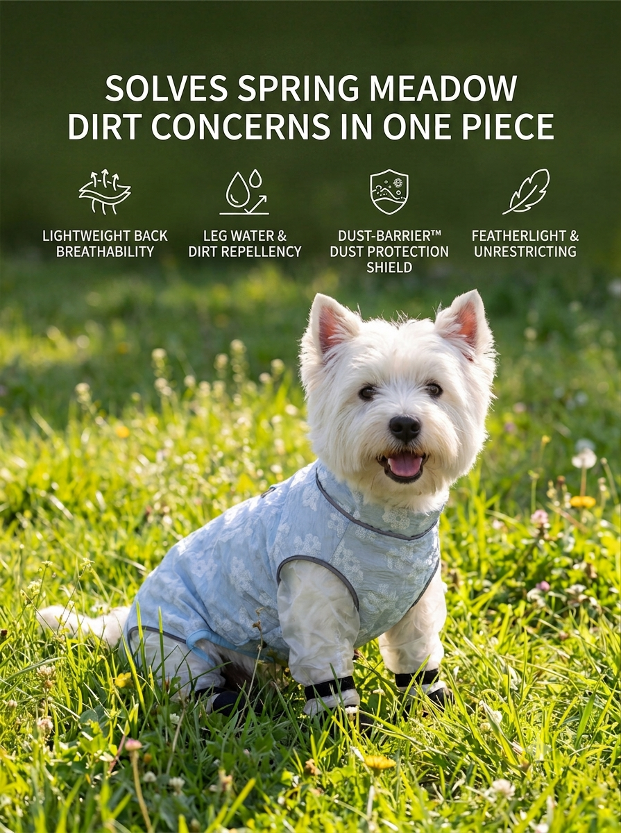 Jacquard Cloud Soft Dog Four-Leg Dustproof Pants