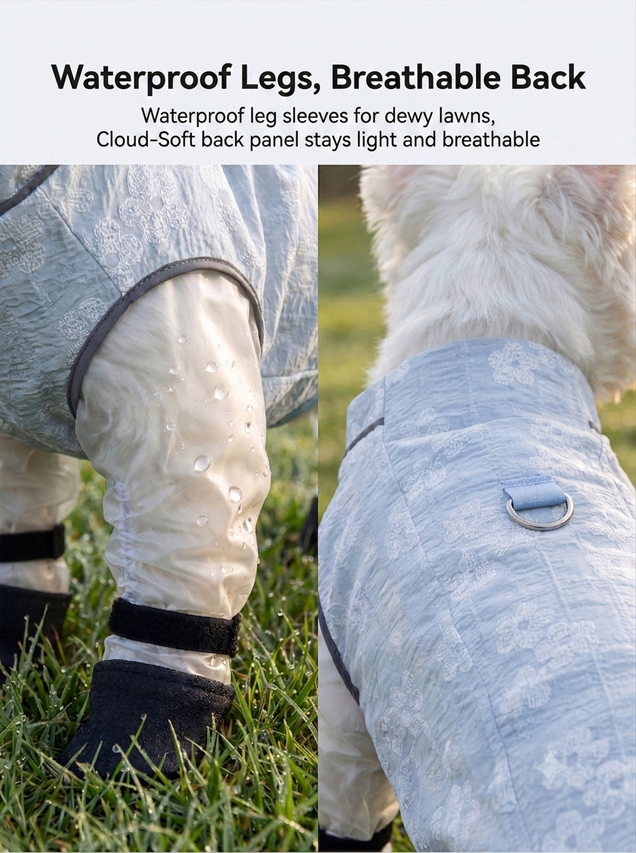 Jacquard Cloud Soft Dog Four-Leg Dustproof Pants