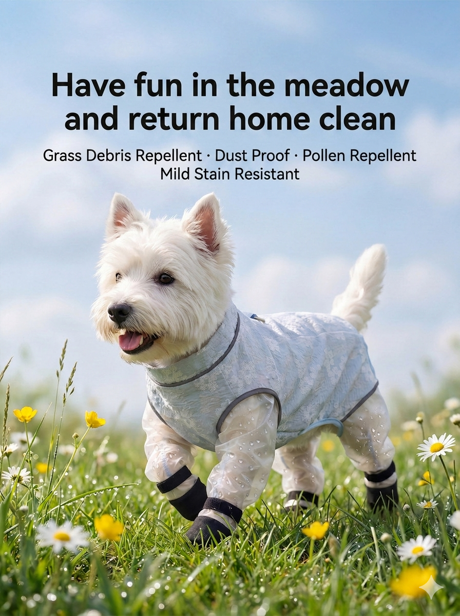 Jacquard Cloud Soft Dog Four-Leg Dustproof Pants