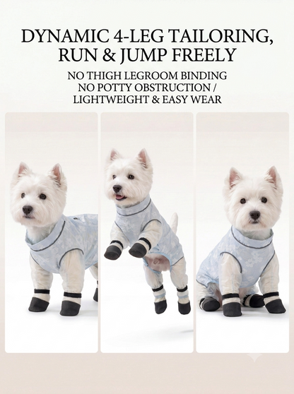 Jacquard Cloud Soft Dog Four-Leg Dustproof Pants