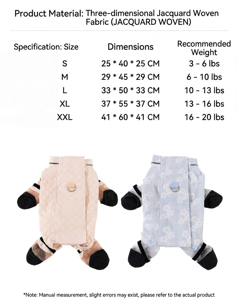 Jacquard Cloud Soft Dog Four-Leg Dustproof Pants