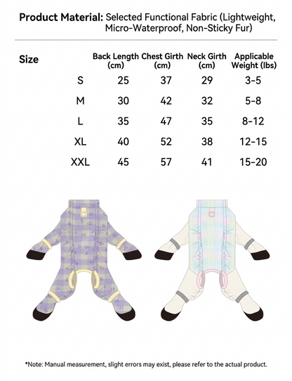 Dog Dustproof Jumpsui